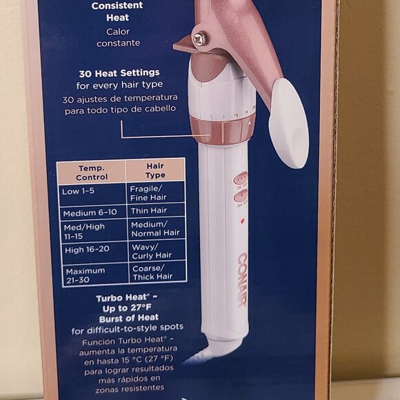 Conair Double Ceramic 1" Curling Iron - White/Rose Gold - Picture 3 of 8